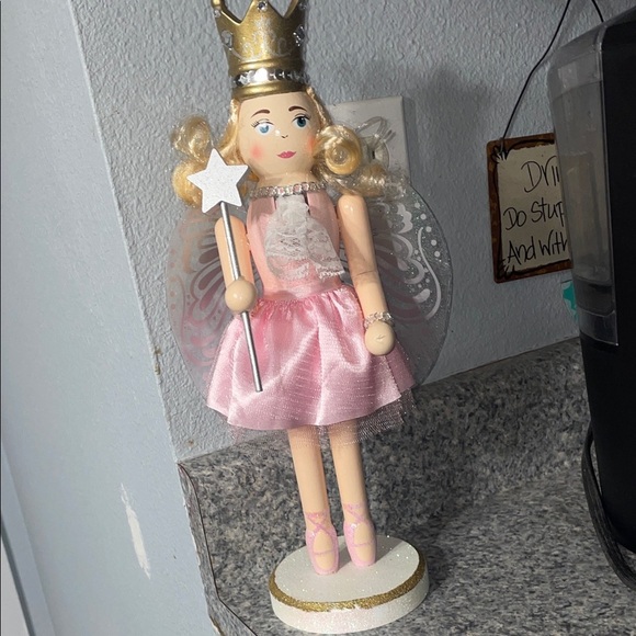 Merry Christmas Other - Wooden Nutcracker punk fairy with magical wand 14”